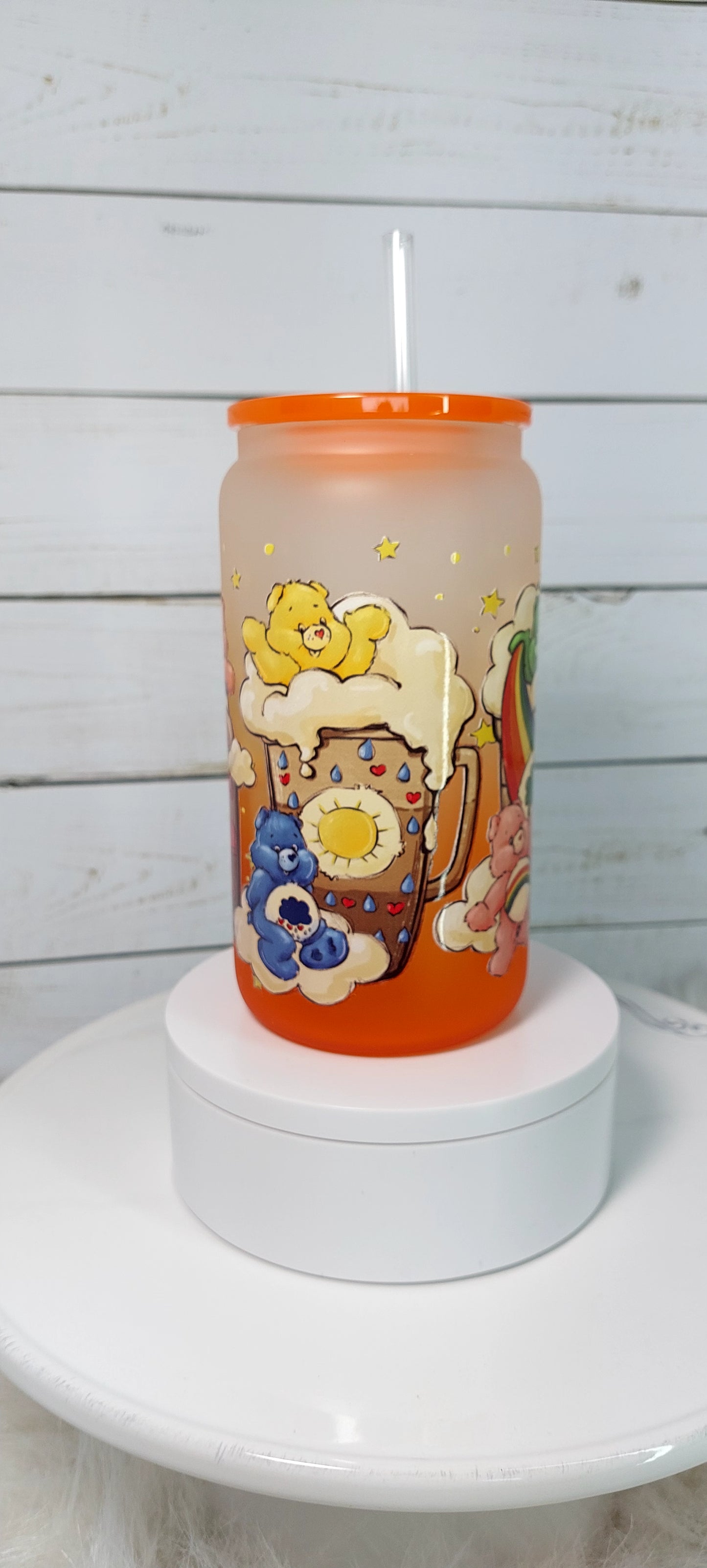 16oz Care Bear Glass Cup