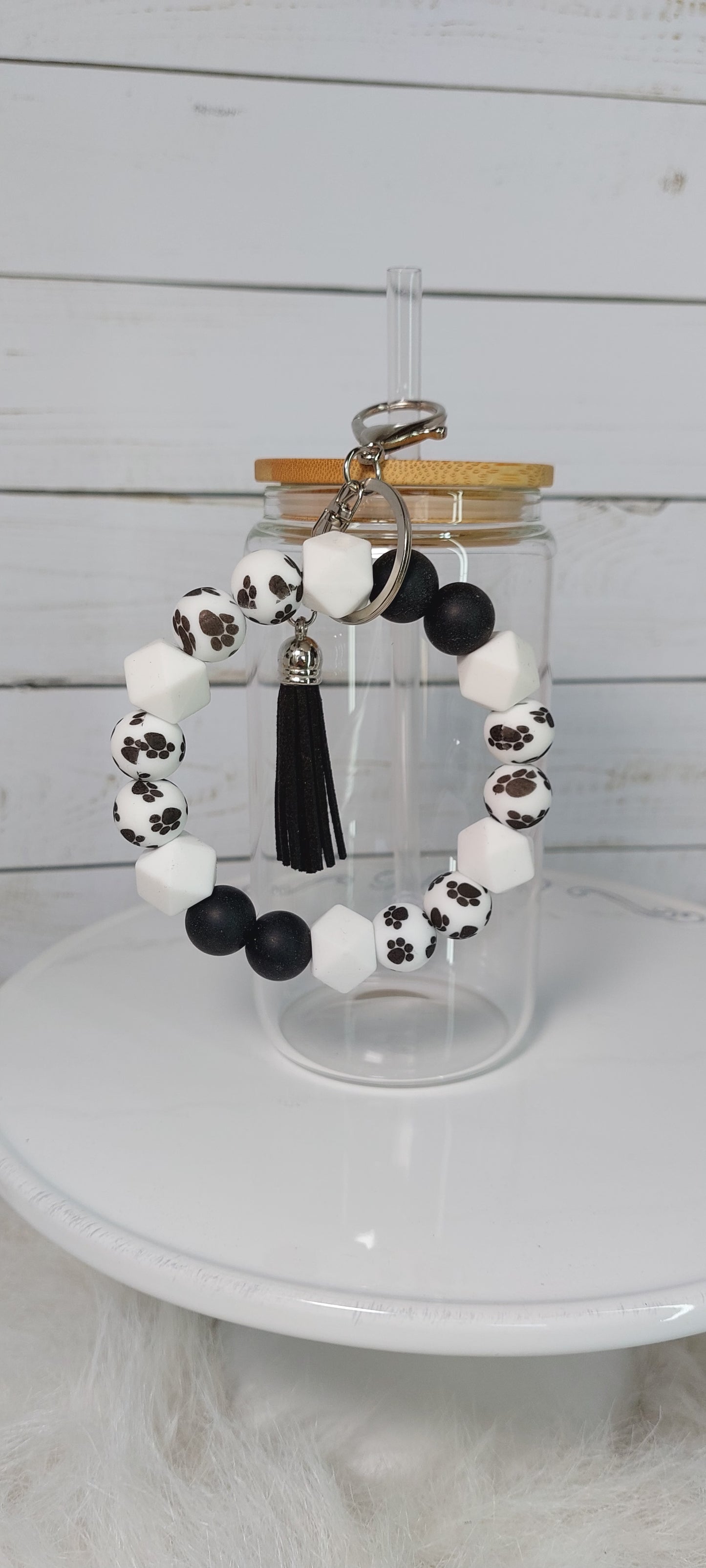 Paw Print Wristlet Keychain