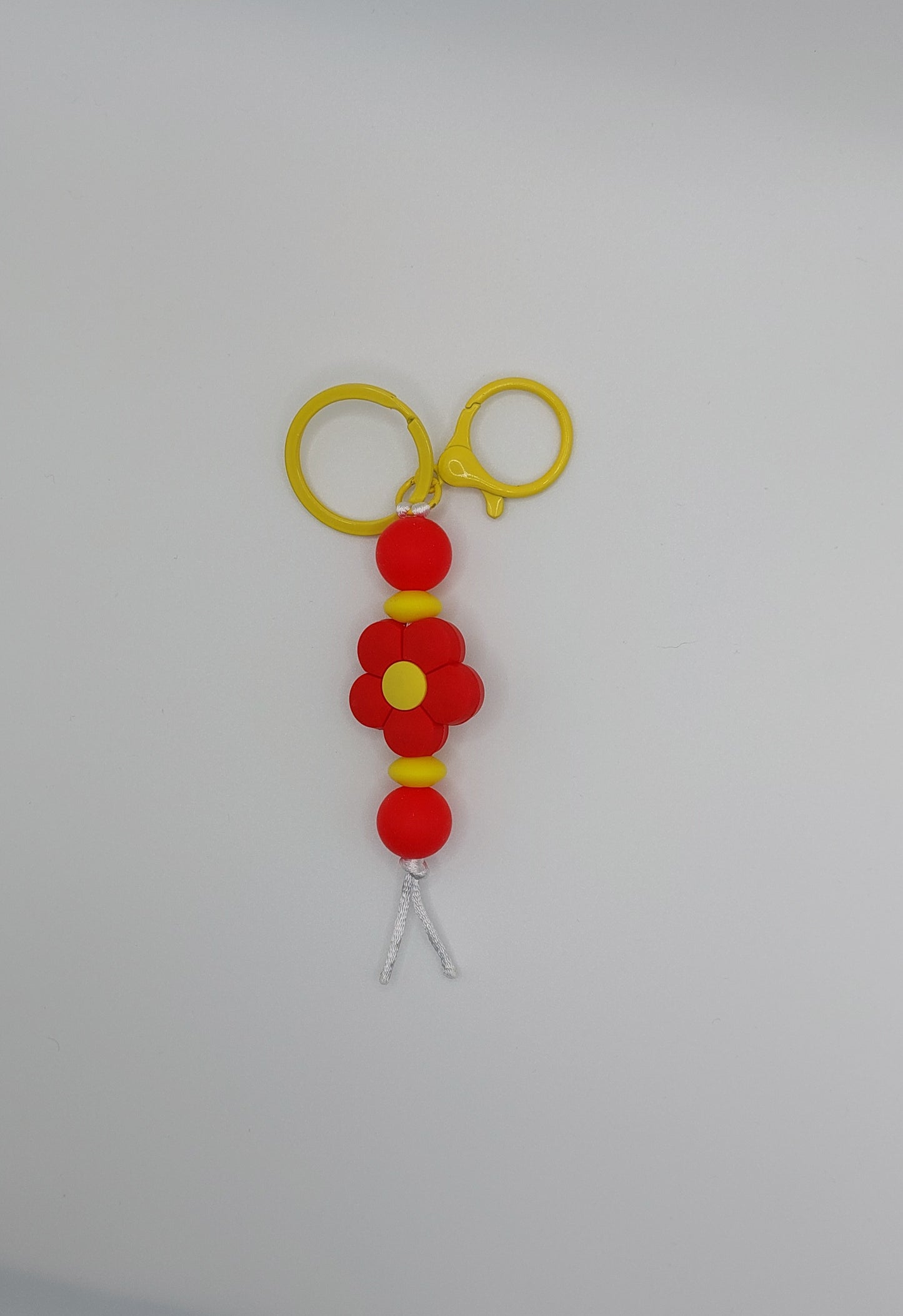 Red Flower Keychain