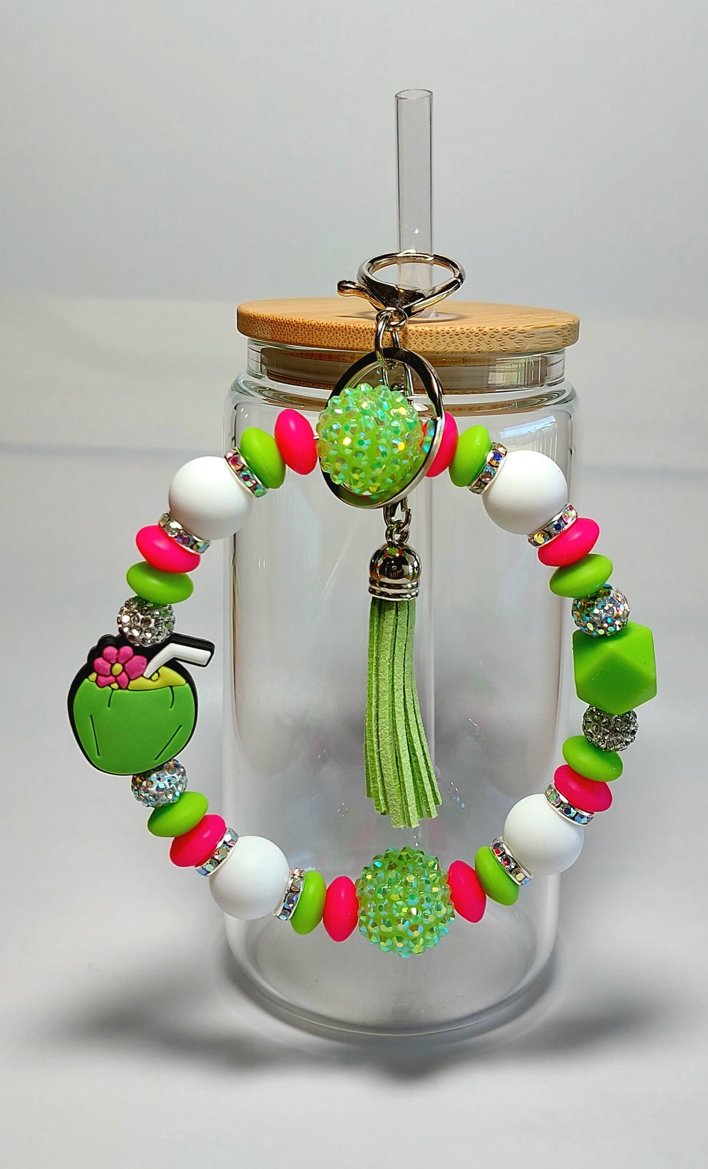 Coconut Lime Wristlet Keychain