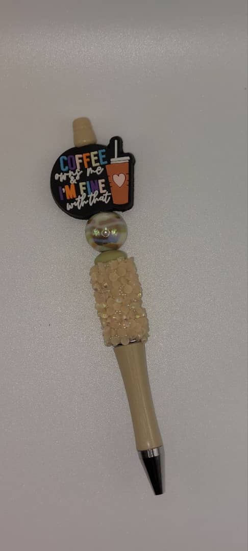 Coffee themed Beaded Pens