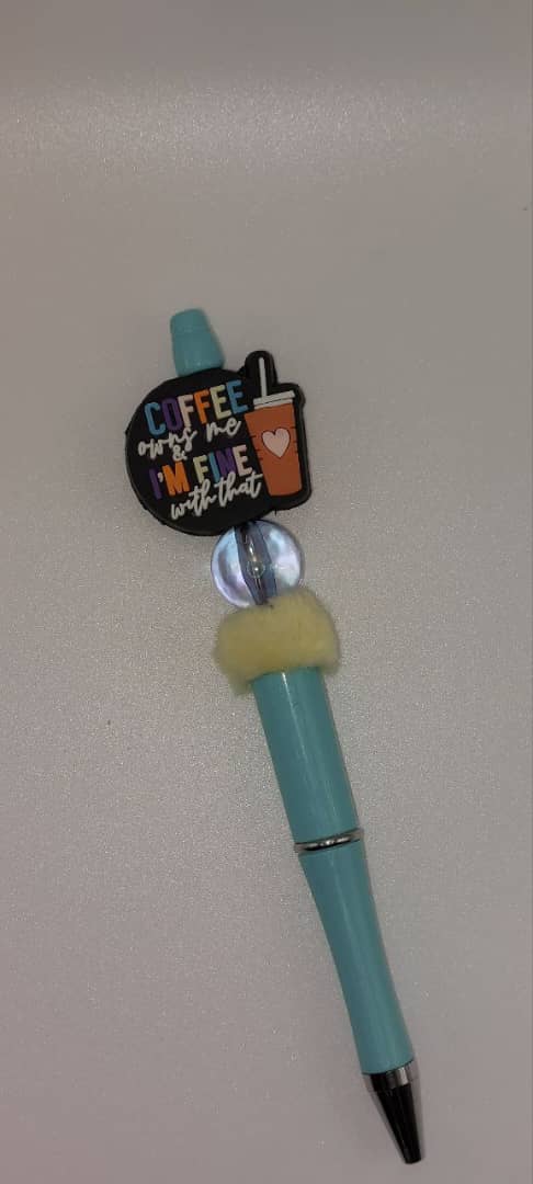 Light Blue Beaded Pen
